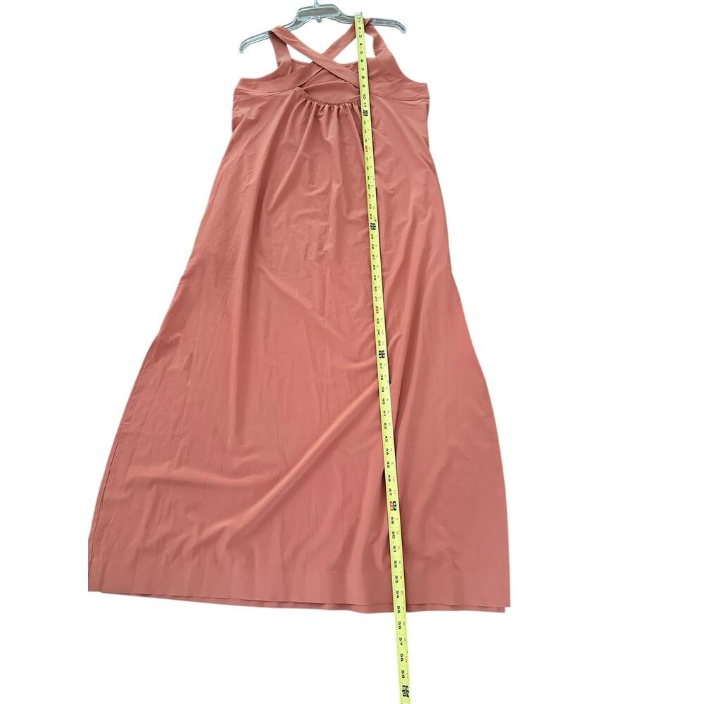 ATHLETA Arrival Dress Large Sunbaked Clay Peach Orange 2 Pockets Stretch - Picture 6 of 10